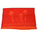 Alexander McQueen Rectangular Skull Scarf in Red Wool - Alexander Mcqueen