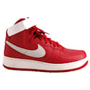 Nike Air Force 1 High 'Nai Ke' Sneaker in Gym Red and White Summit Leather