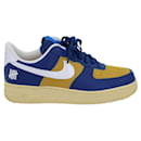Nike Air Force 1 Low SP Sneakers in Court Blue Lemon Drop White Leather