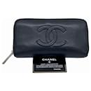 Black  CC Caviar leather wallet - Chanel