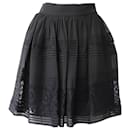 Alice by Temperley Lace Flared Mini Skirt in Black Polyester - Temperley London