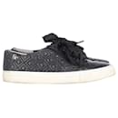 Tory Burch Marion Quilted Sneakers in Black Leather