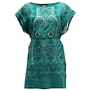 Isabel Marant Lace Cover Up Dress in Green Cotton