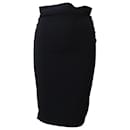 Dolce & Gabbana Gathered Pencil Skirt in Black Viscose