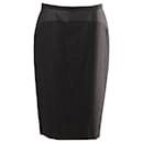 Max Mara Midi Pencil-cut Suit Skirt in Black Wool 