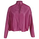 Blusa Balenciaga a maniche lunghe in seta rosa