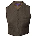 Ralph Lauren Collection Buttoned Vest in Brown Wool