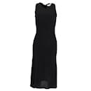 Diane Von Furstenberg Racerback Midi Dress in Black Viscose Blend