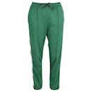 Pantaloni sportivi Gucci Web Stripe in cotone verde
