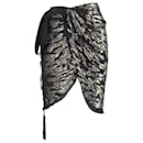 Isabel Marant Felmira Embellished Mini Wrap Skirt in Black Polyester