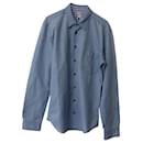 Gucci Button-Down Shirt in Light Blue Cotton