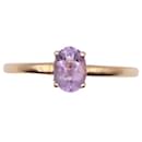 Yellow gold amethyst solitaire ring 750%O - Autre Marque