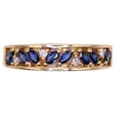 Sapphire and diamond yellow gold garter ring 750%O - Autre Marque