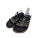 CHANEL  Sandals T.EU 39.5 Leather - Chanel