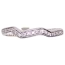 White gold diamond paving wave motif ring 750%O - Autre Marque