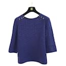 Chanel Navy Blue Top Shoulder Gold Buttons