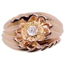 Gold diamond swirl ring 750%O - Autre Marque