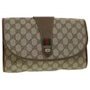 GUCCI GG Canvas Web Sherry Line Clutch Bag Beige Red Green 89.01.030 auth 39241 - Gucci