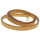 LOUIS VUITTON Shoulder Strap Leather 48.4"" Beige LV Auth 39006 - Louis Vuitton