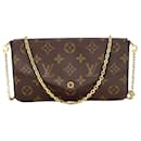 Louis Vuitton felicie pochette monogram shoulder clutch bag
