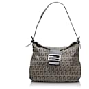 Fendi Brown Zucchino Flap Sac à bandoulière