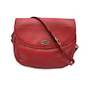 Vintage Red Leather Flap Crossbody Messenger Bag - Gucci