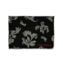 Louis Vuitton Black and White Floral Pattern Scarf
