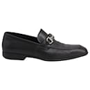 Salvatore Ferragamo Scarlet Loafers in Black Leather
