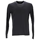 Tom Ford Langarm-T-Shirt aus schwarzem Lyocell