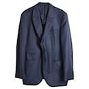Saint Laurent Suit Jacket in Navy Blue Wool