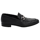 Salvatore Ferragamo Gancini Loafers in Black Leather