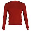 NO.P.C Suéter manga longa gola redonda em lã vermelha - Apc