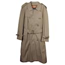 Burberry Double-Breasted Trench Coat in Khaki Wool
