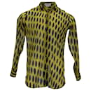 Camisa estampada Dries Van Noten em algodão estampado amarelo
