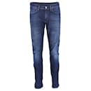 Jeans Acne Studios Max Slim Fit em jeans de algodão azul escuro