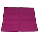 HERMES Handkerchief Silk Wine Red Auth 39399 - Hermès