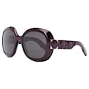 Dame 95.22 R2I Burgunderrote, abgerundete Sonnenbrille - Dior