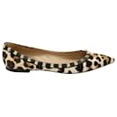 Valentino Rockstud Ballerinas mit Ponyhaar-Animal-Print