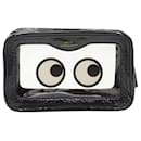 Anya Hindmarch Eyes Rainy Day Make-Up Bag in Navy Blue Leather