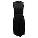 Max Mara Studio Pleated Sleeveless Mini Dress in Black Viscose - Autre Marque