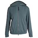 Brunello Cucinelli Zip-Up Hoodie in Bluegreen Cotton