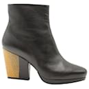 Dries Van Noten Ankle Boots in Black Leather
