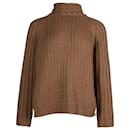 Max Mara Weekend Chunky Knitted Sweater in Brown Wool