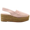 Stella McCartney Slingback Espadrilles Platform Sandals in Pink Faux Leather - Stella Mc Cartney