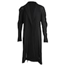 Yohji Yamamoto Langer Mantel aus schwarzer Wolle