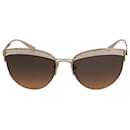 Bvlgari BV6118 201418 Cutout Cat Eye Sunglasses in Gold Metal - Bulgari