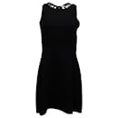 Sandro Paris Cut-Out Back Mini Dress in Black Polyester