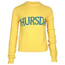 Suéter Alberta Ferretti Thursday em lã virgem amarela