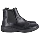 Prada Toblach Chelsea-Stiefel aus schwarzem Leder