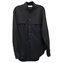 Camisa de manga larga con botones en algodón negro de Givenchy